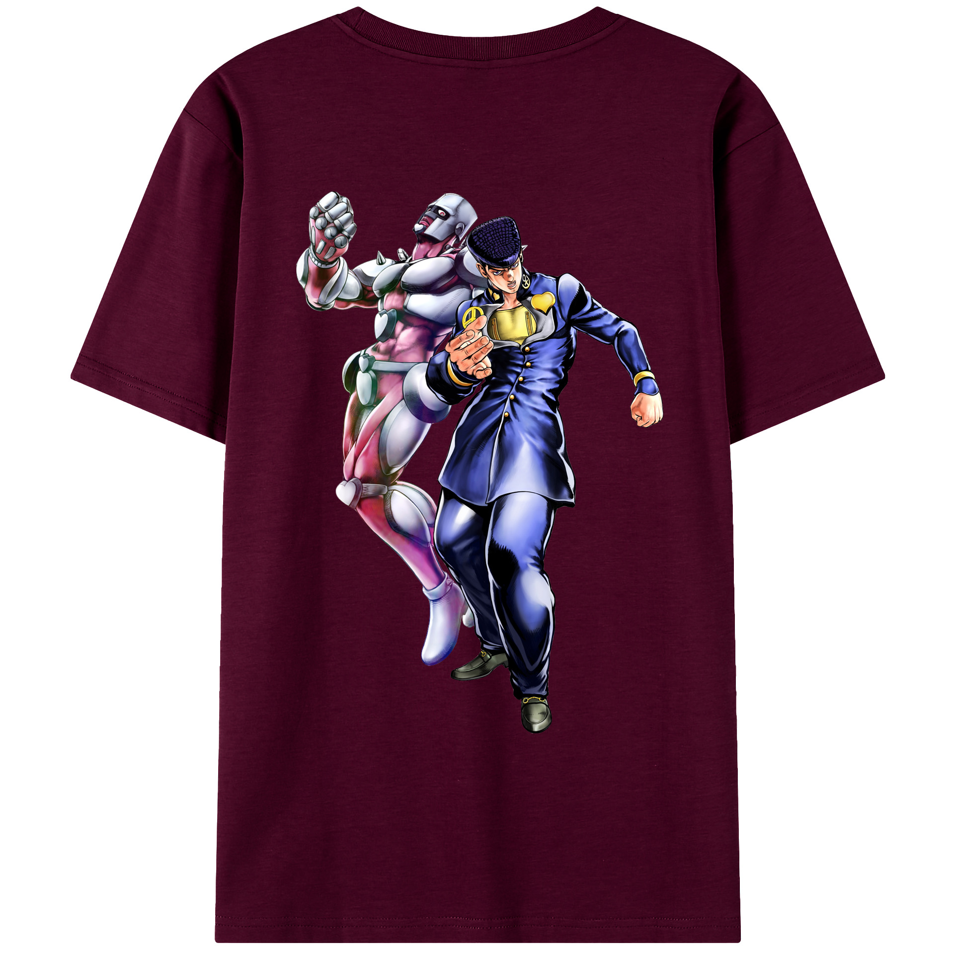 （画像用） ジョジョの奇妙な冒険 ひがしかた じょうすけ JoJo's Bizarre Adventure Higashikata Josuke レディース半袖Tシャツ(バックプリント)